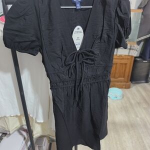 Black Puff Sleeve Dress